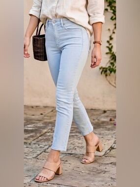 J BRAND Cropped Rail Jeans in Winter Sky Size 25